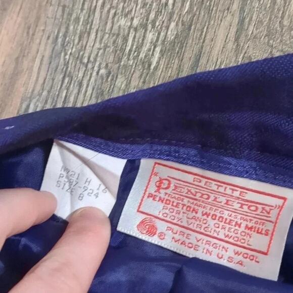 Pendleton vintage purple pencil skirt size 8 - Picture 2 of 3